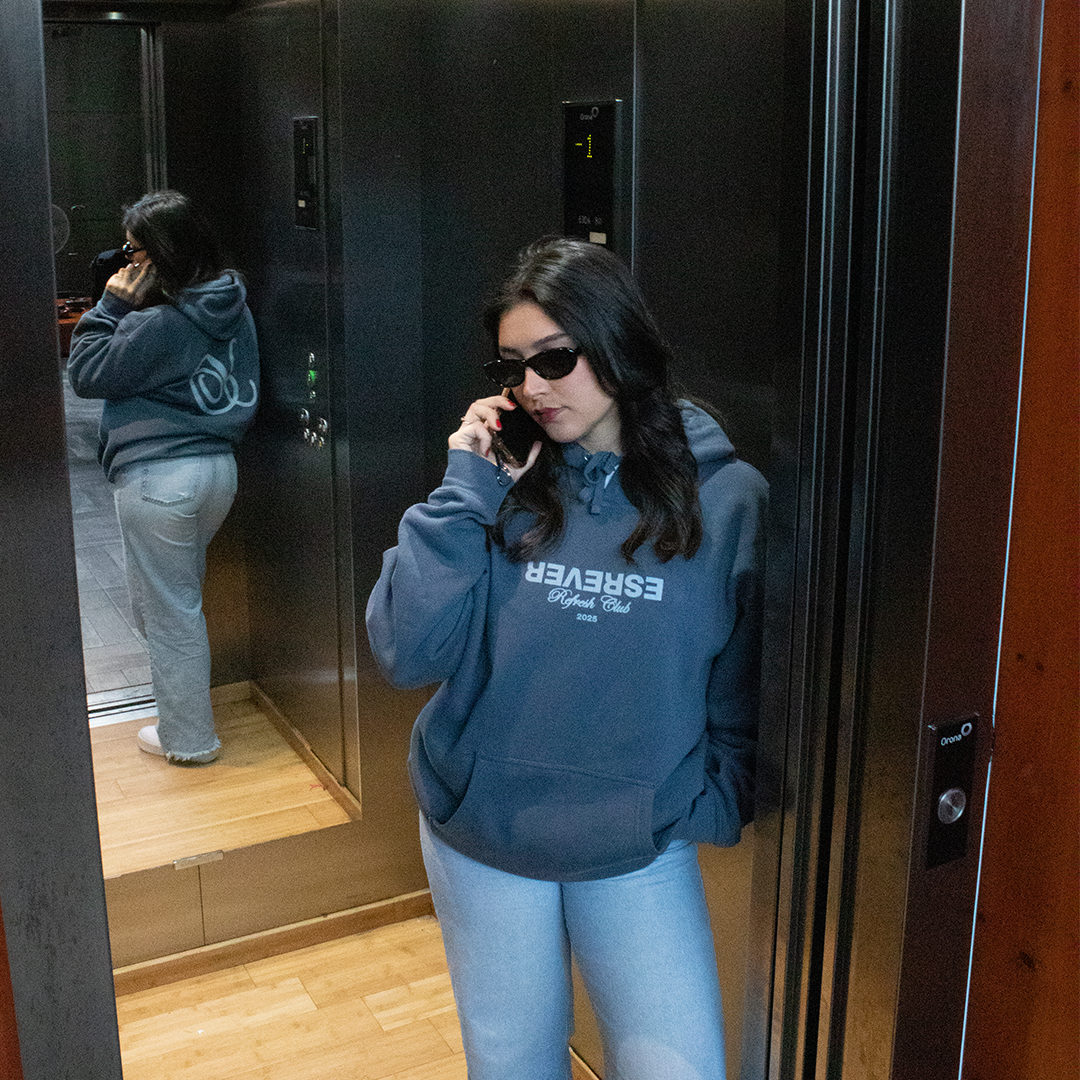 COZY HOODIE BLUE GRAY