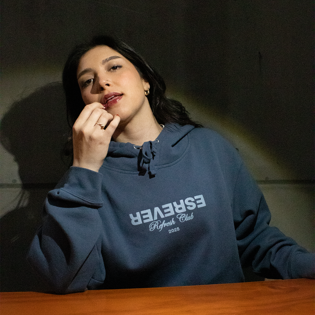 COZY HOODIE BLUE GRAY