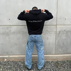 HOODIE BLACK AND GRAY BLUE 42