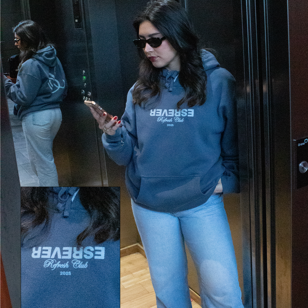 COZY HOODIE BLUE GRAY